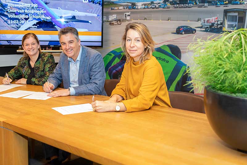 VolkerInfra Schiphol stapt in klimaatslim FSC-bosbeheer